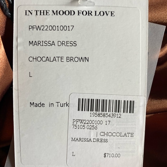 ITMFL Marissa Sequin‎ Halter Neck Ruched Midi Dress Brown Party Cocktail Sz L - Picture 6 of 6